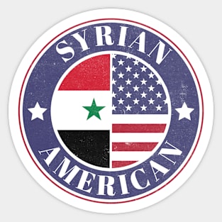 Proud Syrian-American Badge - Syria Flag Sticker